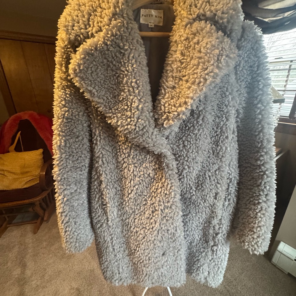PATTY KIM Soft Gray Teddy Jacket